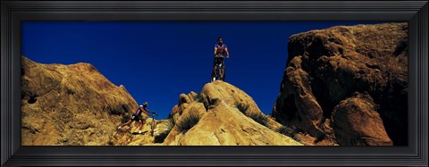 Framed Mountain Bikers CA USA Print