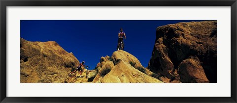 Framed Mountain Bikers CA USA Print