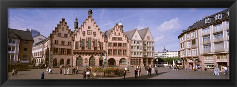 Framed Roemer Square, Frankfurt, Germany Print