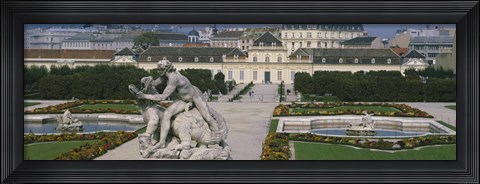 Framed Garden in front of a palace, Belvedere Gardens, Vienna, Austria Print