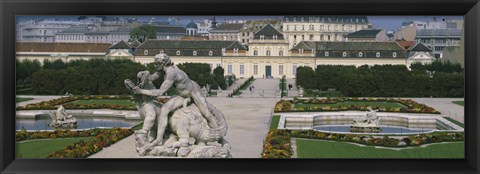 Framed Garden in front of a palace, Belvedere Gardens, Vienna, Austria Print