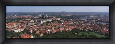 Framed Aerial view of a cityscape, Prague, Czech Republic Print