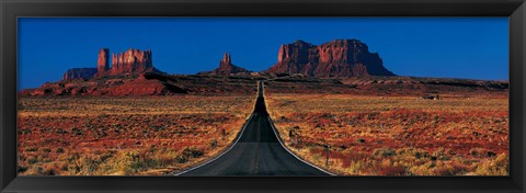 Framed Route 163, Monument Valley Tribal Park, Arizona Print