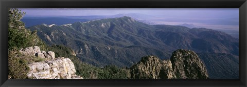 Framed Sandia Mountains, Albuquerque, New Mexico, USA Print