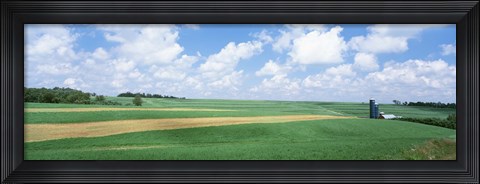 Framed Barn In A Field, Wisconsin, USA Print