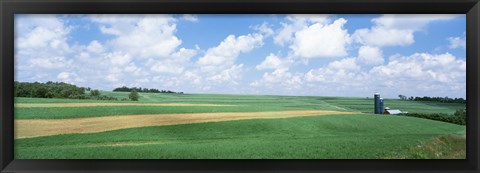 Framed Barn In A Field, Wisconsin, USA Print