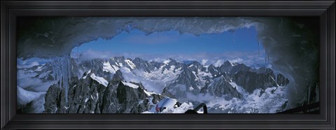 Framed Cave Mt Blanc France Print