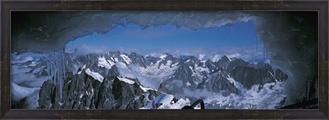 Framed Cave Mt Blanc France Print