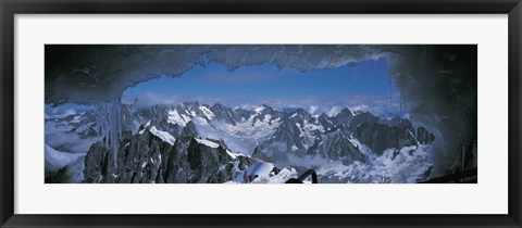 Framed Cave Mt Blanc France Print