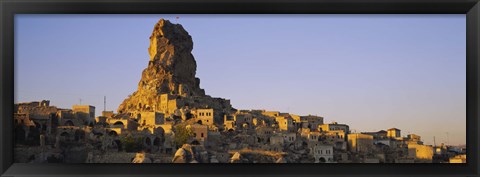 Framed Low angle view of a rock formation in a village, Cappadocia, Turkey Print