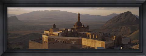 Framed High angle view of a palace, Ishak Pasha Palace, Dogubeyazit, Turkey Print