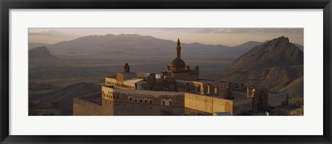 Framed High angle view of a palace, Ishak Pasha Palace, Dogubeyazit, Turkey Print