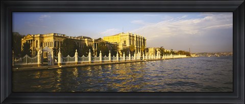 Framed Palace at the waterfront, Dolmabahce Palace, Bosphorus, Istanbul, Turkey Print
