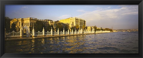 Framed Palace at the waterfront, Dolmabahce Palace, Bosphorus, Istanbul, Turkey Print