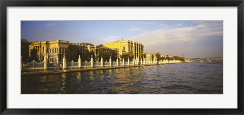Framed Palace at the waterfront, Dolmabahce Palace, Bosphorus, Istanbul, Turkey Print