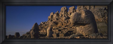Framed Rocks on a cliff, Mount Nemrut, Nemrud Dagh, Cappadocia, Antolia, Turkey Print
