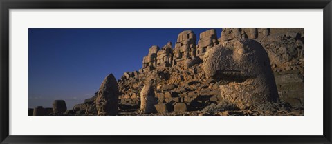 Framed Rocks on a cliff, Mount Nemrut, Nemrud Dagh, Cappadocia, Antolia, Turkey Print