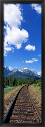 Framed Rail Road Tracks Banff National Park Alberta Canada Print