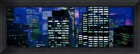 Framed Downtown buildings Toronto Ontario Canada Print