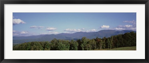 Framed High angle view of a mountain range, Green Mountains, Stowe, Vermont, New England, USA Print