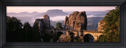Framed Bastei, Saxonian Switzerland National Park, Germany Print
