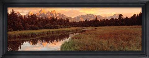 Framed Sunrise Grand Teton National Park, Wyoming, USA Print