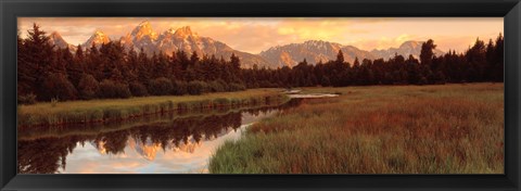 Framed Sunrise Grand Teton National Park, Wyoming, USA Print