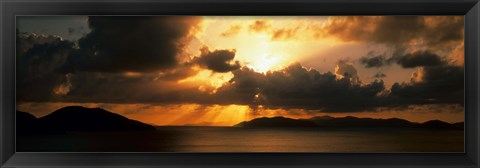 Framed Sunset British Virgin Islands Print