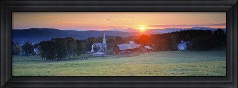 Framed Sunrise Peacham VT USA Print