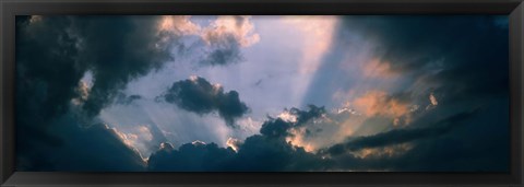 Framed Clouds With God Rays Print