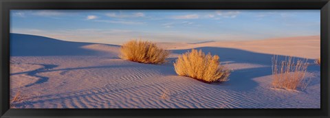 Framed USA, New Mexico, White Sands, sunset Print