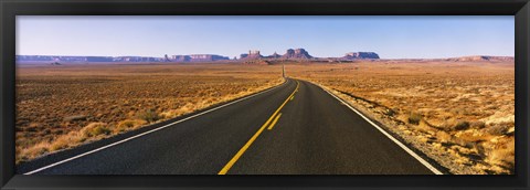 Framed Road passing through a desert, Monument Valley, Arizona, USA Print