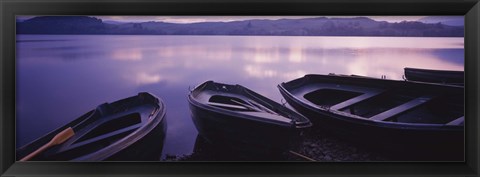 Framed Fishing Boats, Loch Awe, Scotland Print