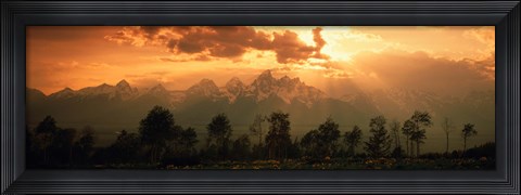 Framed Dawn Teton Range Grand Teton National Park WY USA Print
