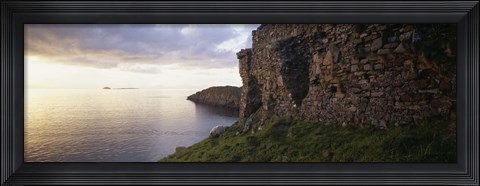 Framed Castle at the waterfront, Duntulm Castle, Isle Of Skye, Scotland Print