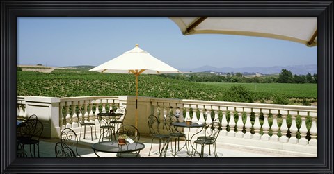Framed Vineyards Terrace at Winery Napa Valley CA USA Print
