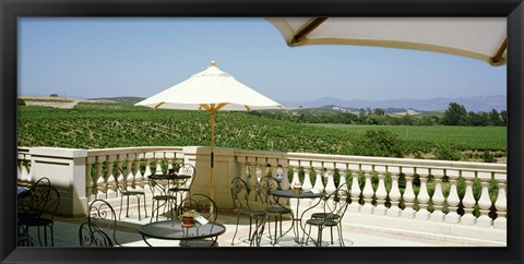 Framed Vineyards Terrace at Winery Napa Valley CA USA Print