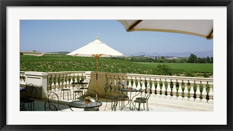 Framed Vineyards Terrace at Winery Napa Valley CA USA Print