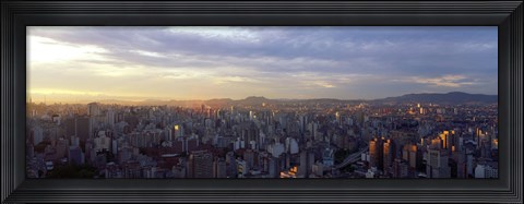Framed City Center, Buildings, City Scene, Sao Paulo, Brazil Print