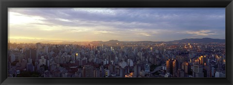 Framed City Center, Buildings, City Scene, Sao Paulo, Brazil Print