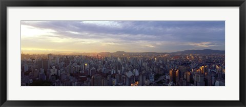 Framed City Center, Buildings, City Scene, Sao Paulo, Brazil Print