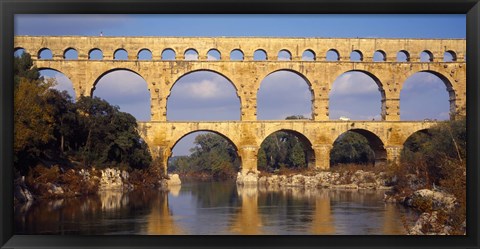 Framed Aqueduct, Pont Du Gard, Provence-Alpes-Cote d&#39;Azur, France Print