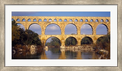 Framed Aqueduct, Pont Du Gard, Provence-Alpes-Cote d&#39;Azur, France Print