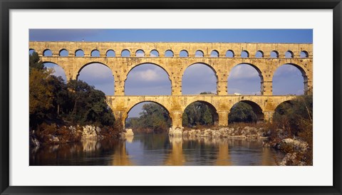 Framed Aqueduct, Pont Du Gard, Provence-Alpes-Cote d&#39;Azur, France Print