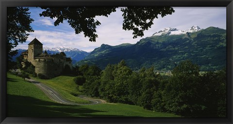 Framed High angle view of a castle, Vaduz, Liechtenstein Print