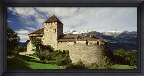Framed Castle in Vaduz Lichtenstein Print