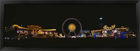 Framed Ferris Wheel, Oktoberfest, Munich, Germany Print