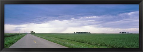 Framed Storm clouds over a landscape, Illinois, USA Print