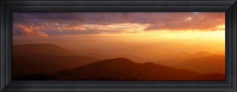 Framed Sunset Over Great Smoky Mountains, North Carolina Print