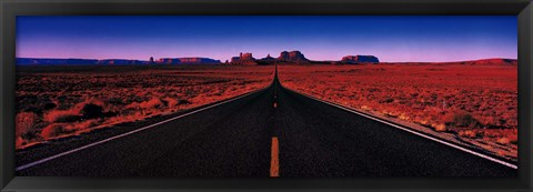 Framed Road Monument Valley Tribal Park UT USA Print